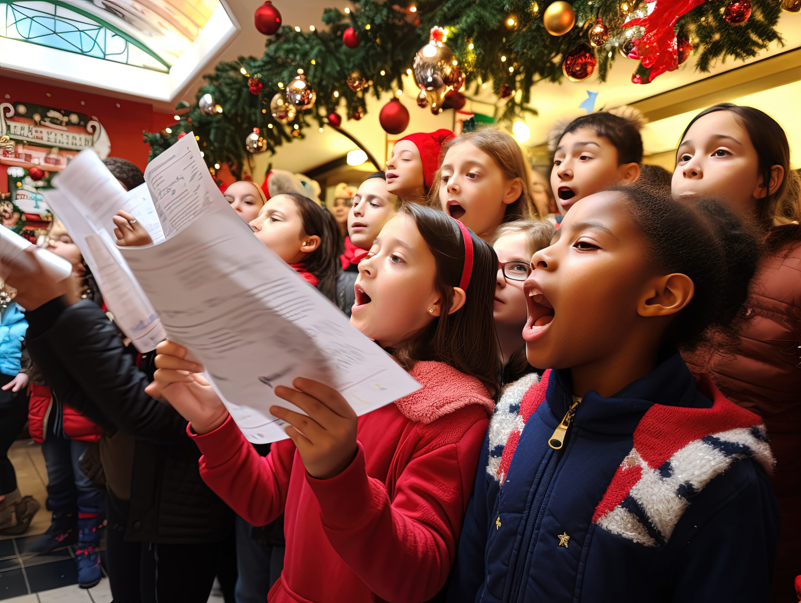 Capturing Christmas Joy: Diverse People Celebrating the Festive Season